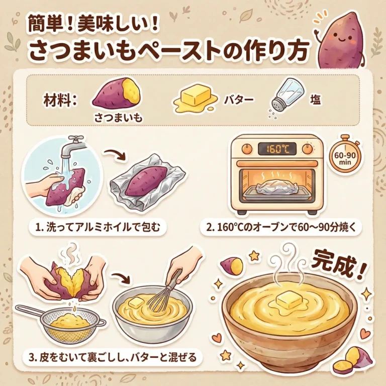 【簡単】冷凍に使えるさつまいもペーストの作り方！