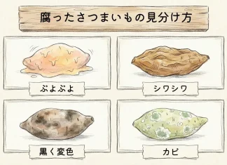 腐ったさつまいもの見分け方