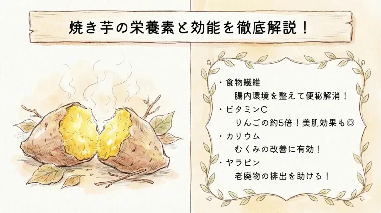 焼き芋の栄養素と効能について徹底解説！カロリーから各成分のメリットも