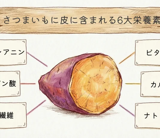 さつまいもに皮に含まれる6大栄養素