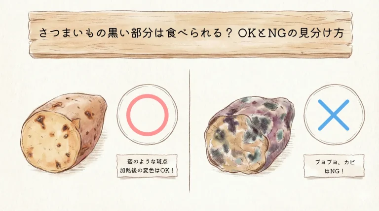 黒くなっても食べられる？さつまいもの黒い部分の正体とは