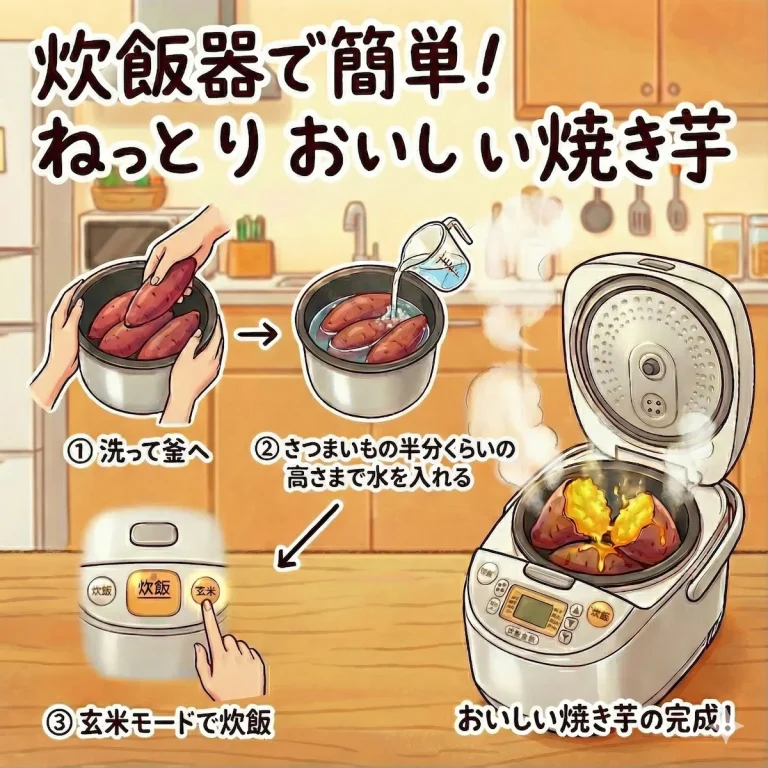 炊飯器で簡単ねっとりおいしい焼き芋の作り方！甘くなるコツもご紹介